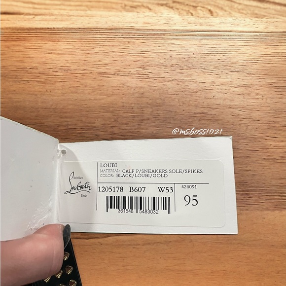 Christian Louboutin LOUBI Logo Spike Studded Leather Belt Black Gold - Picture 8 of 10